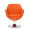 Manhattan Comfort Caisson Faux Leather Swivel Accent Chair in Orange and Polished Chrome AC028-OR - alternate 6
